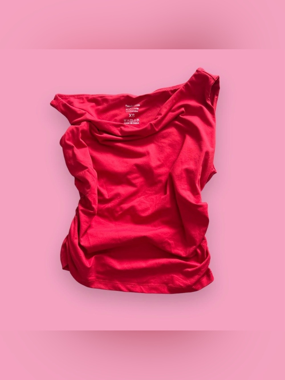 Women's Red Scoop Neck Tank Top - XS